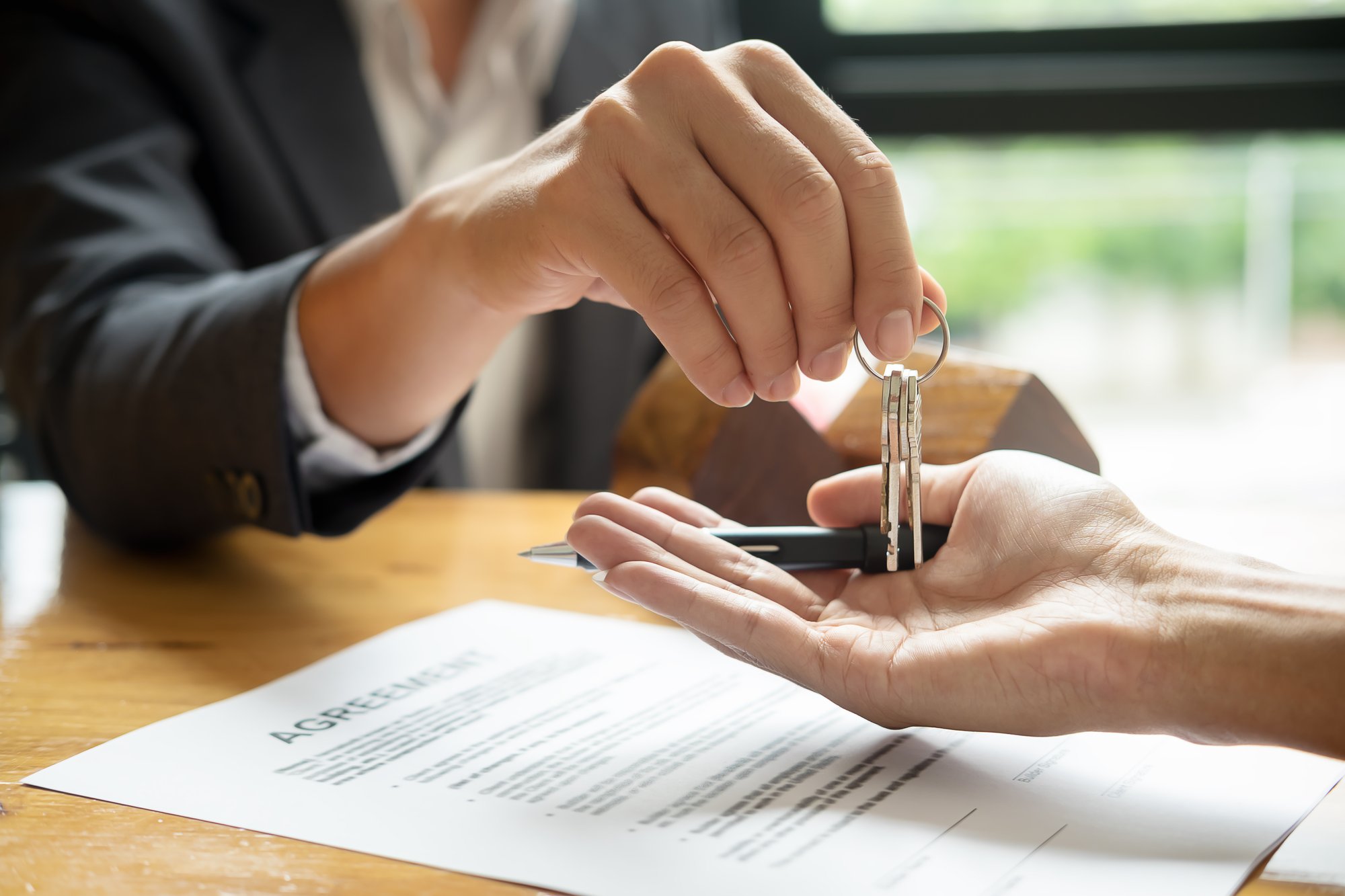 Real Estate Transfer Stock Image